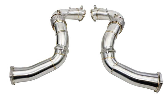 3.5''  High Flow Decat Downpipes For F96 X6M F95 X5M 4.4 2020+