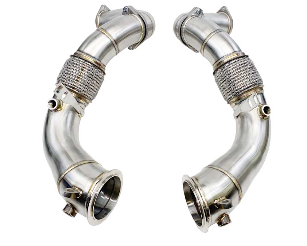 3.5''  High Flow Decat Downpipes For F96 X6M F95 X5M 4.4 2020+